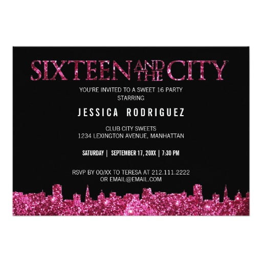 movie sweet 16 birthday invitations free