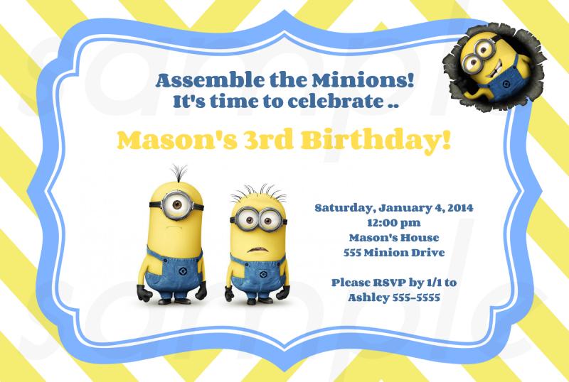 Minions Despicable Birthday Simple Yellow