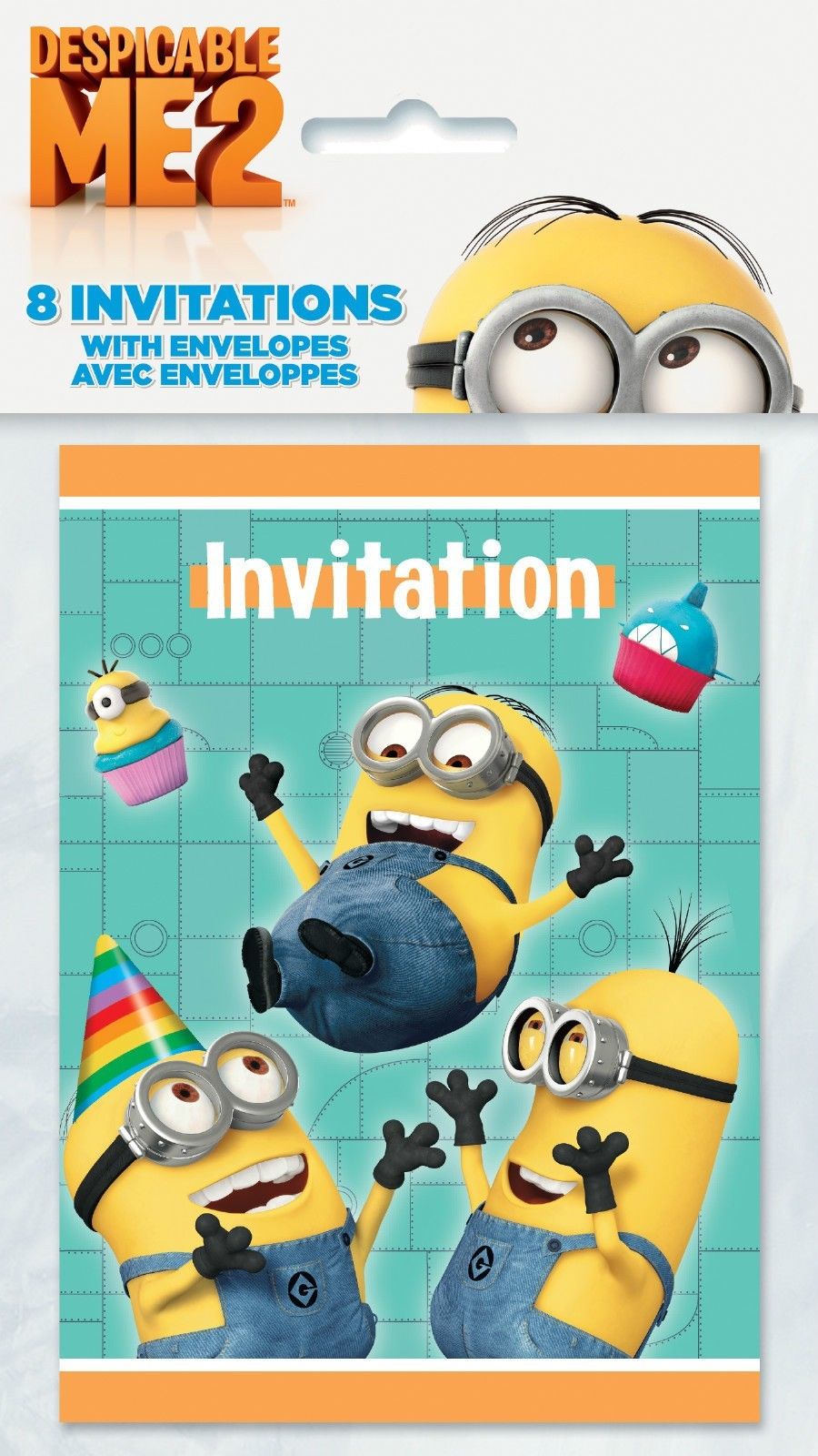 Portrait Minion Birthday Party Invitations