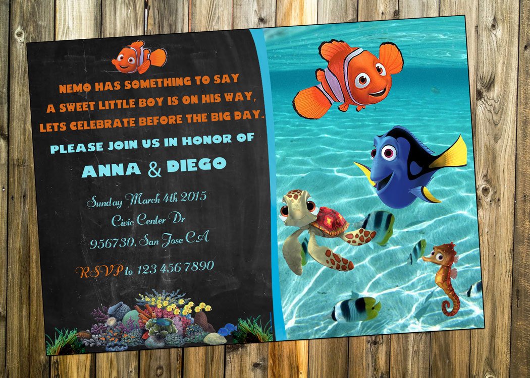 Finding Nemo baby shower invitation Finding by PrintablesToYou