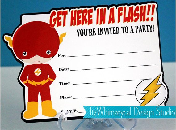 The Flash Blank Birthday Invitation