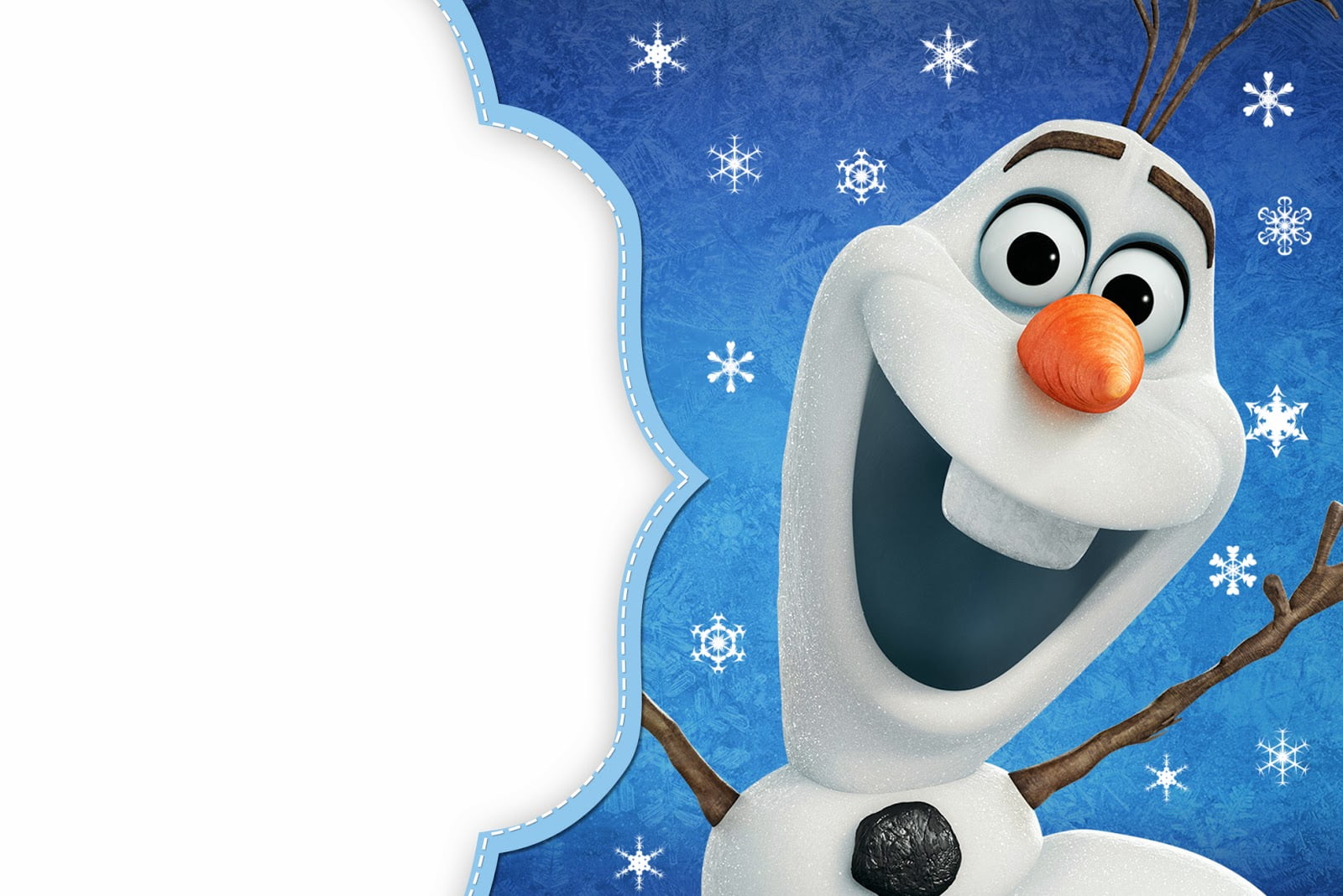 Free Printable Olaf Frozen Invitation Template DREVIO