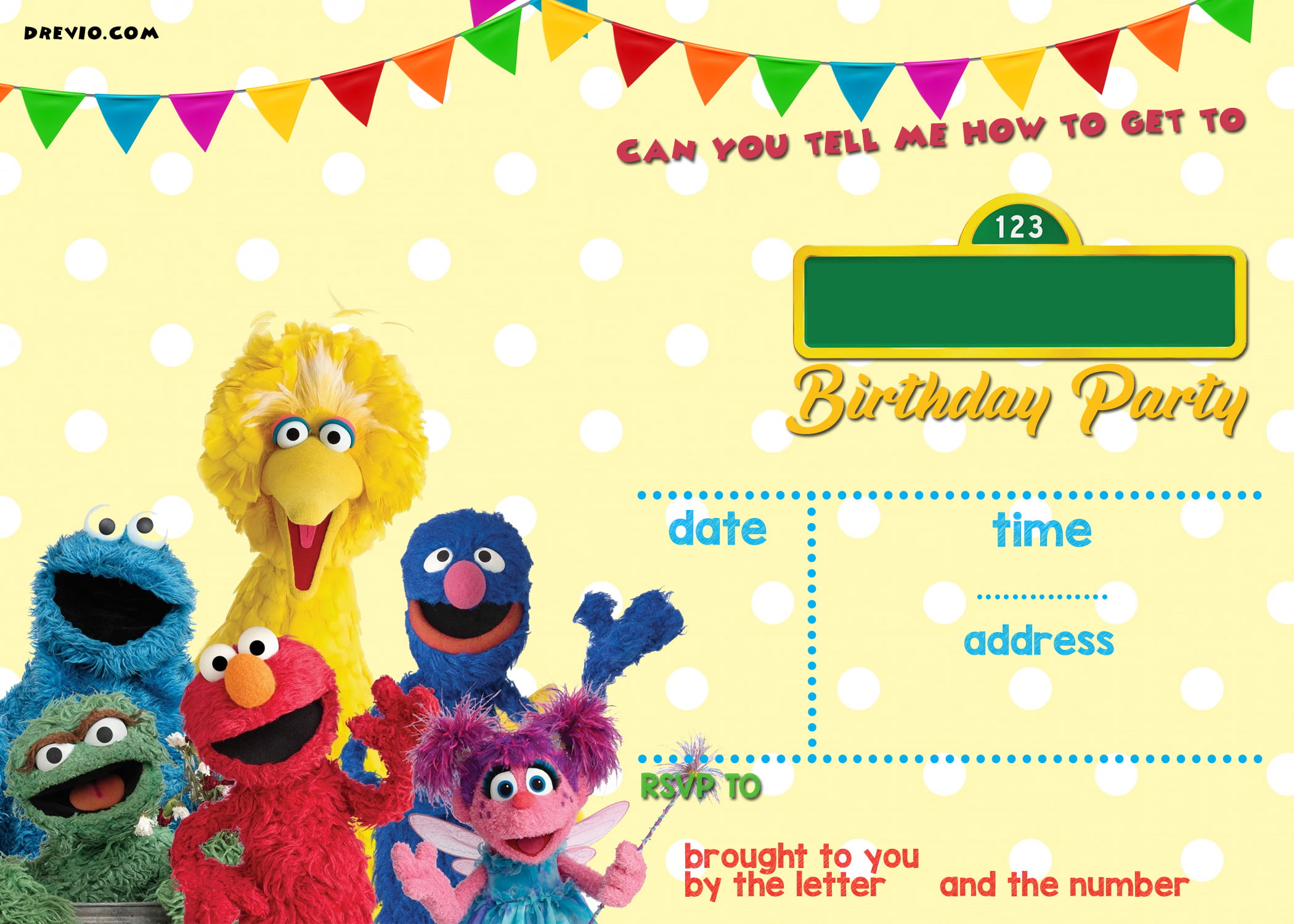 sesame street birthday invitations online download hundreds free printable birthday invitation templates