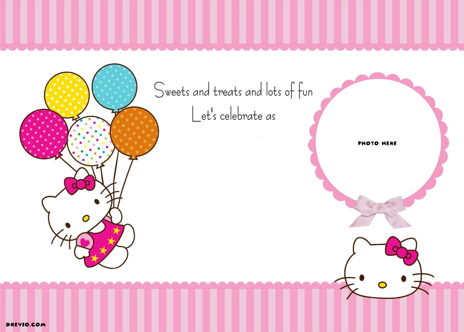 FREE Personalized Hello Kitty Birthday Invitations FREE PRINTABLE Birthday Invitation Templates