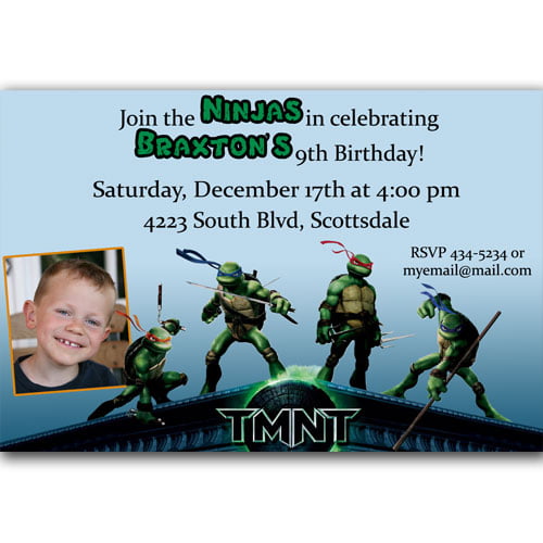pictures teenage mutant ninja turtles birthday invitations
