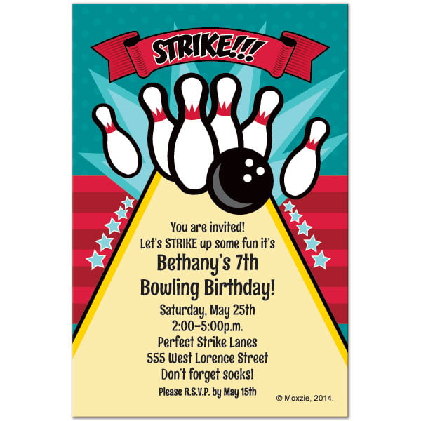 Dormouseworld Free Printable Invitations Bowling Party