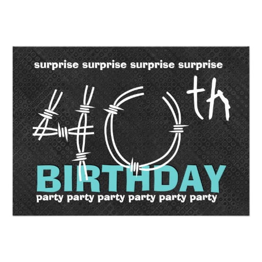 casual surprise 40th birthday party invitations wording