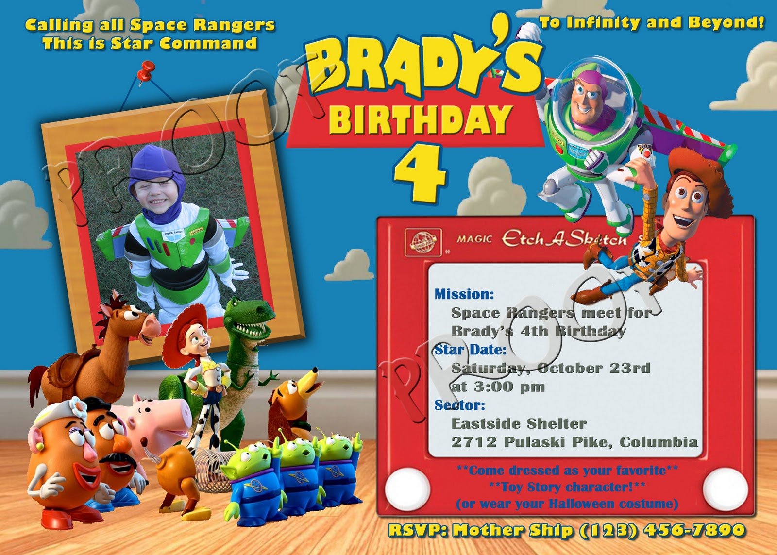 Free Printable Toy Story Birthday Invitations FREE PRINTABLE 