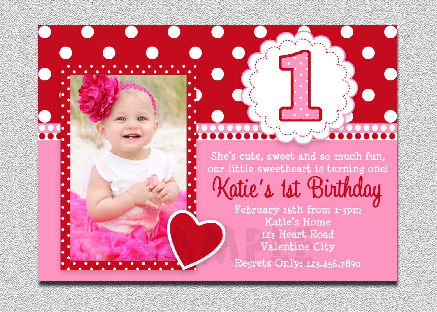 Printable 1st Birthday Card