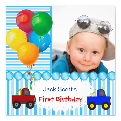 boy baby first birthday invitations wording