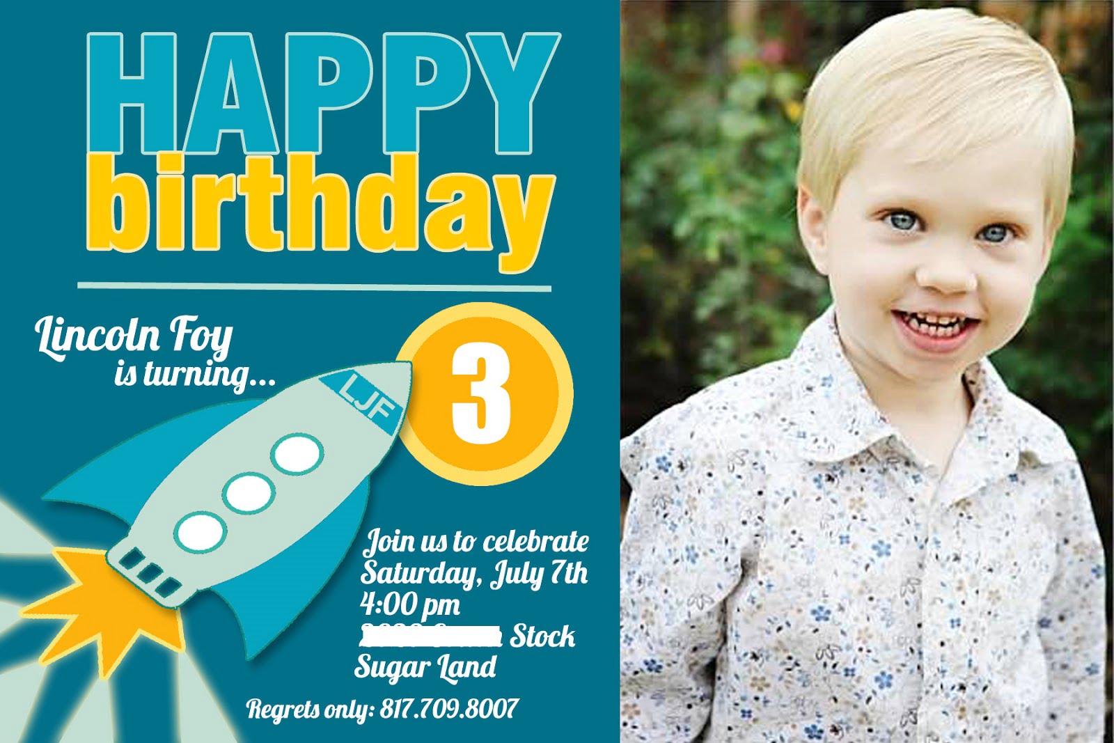 3 Years Old Birthday Invitations WordingFREE PRINTABLE Birthday ...