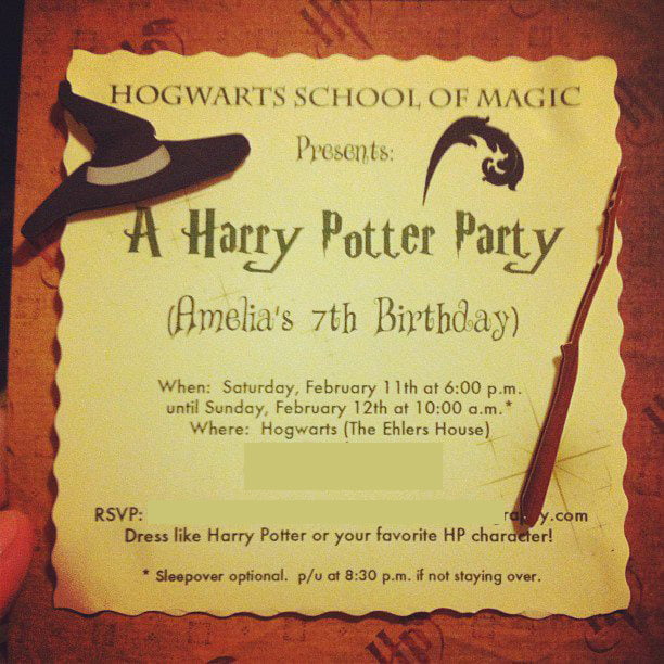 Template Free Printable Harry Potter Invitations - Printable