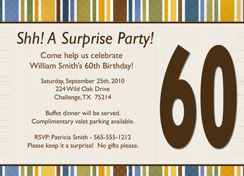 plain free surprise birthday party invitations