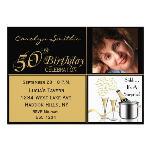 photos 50th surprise birthday party invitations