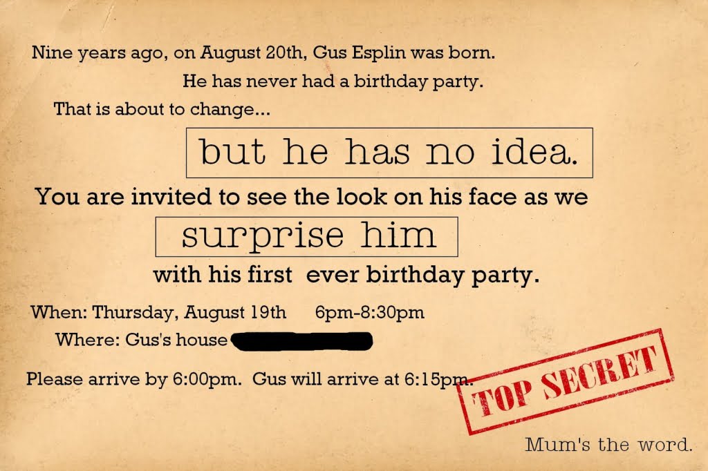 secret surprise birthday invitations for men