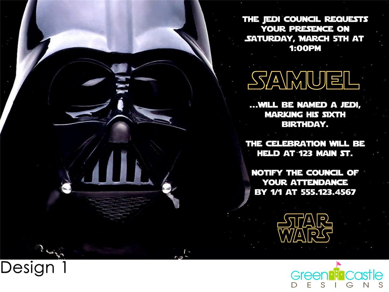 Free Star Wars Birthday Invitations Templates