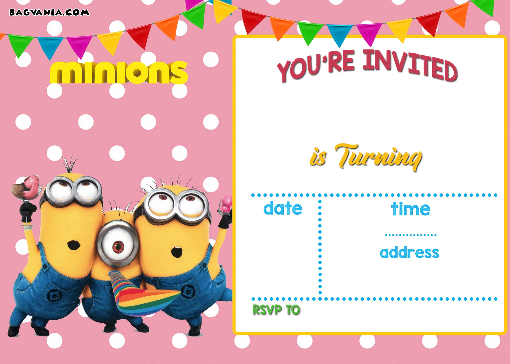 FREE Printable Minion Birthday Party Invitations Ideas ...