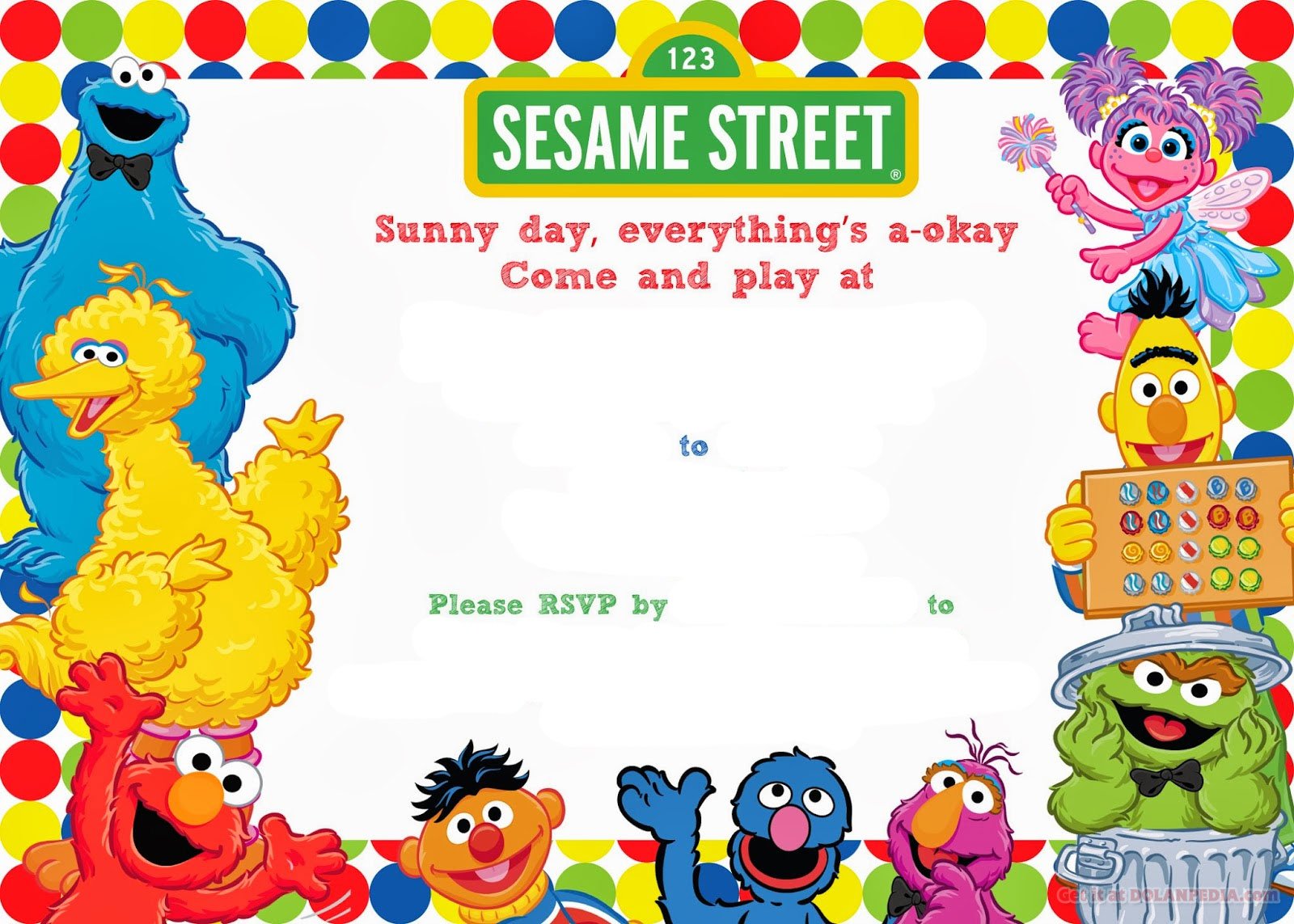 Free Sesame Street Printable Invitations