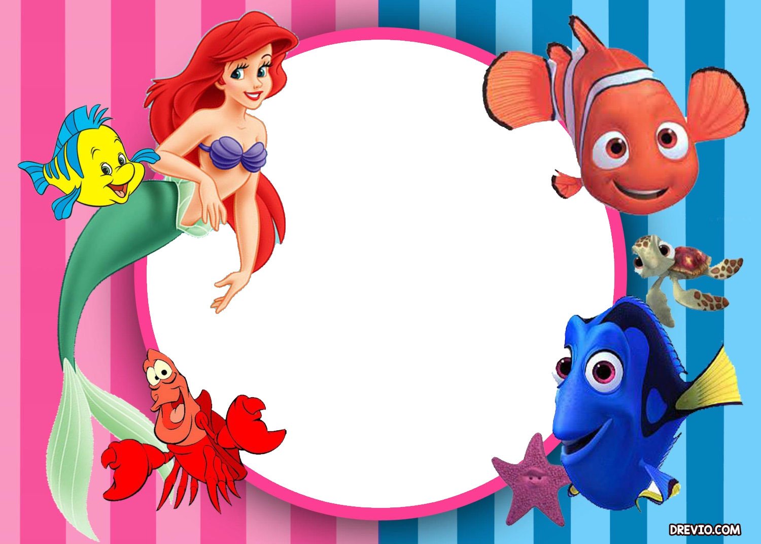 Little Mermaid Invitations Templates Free