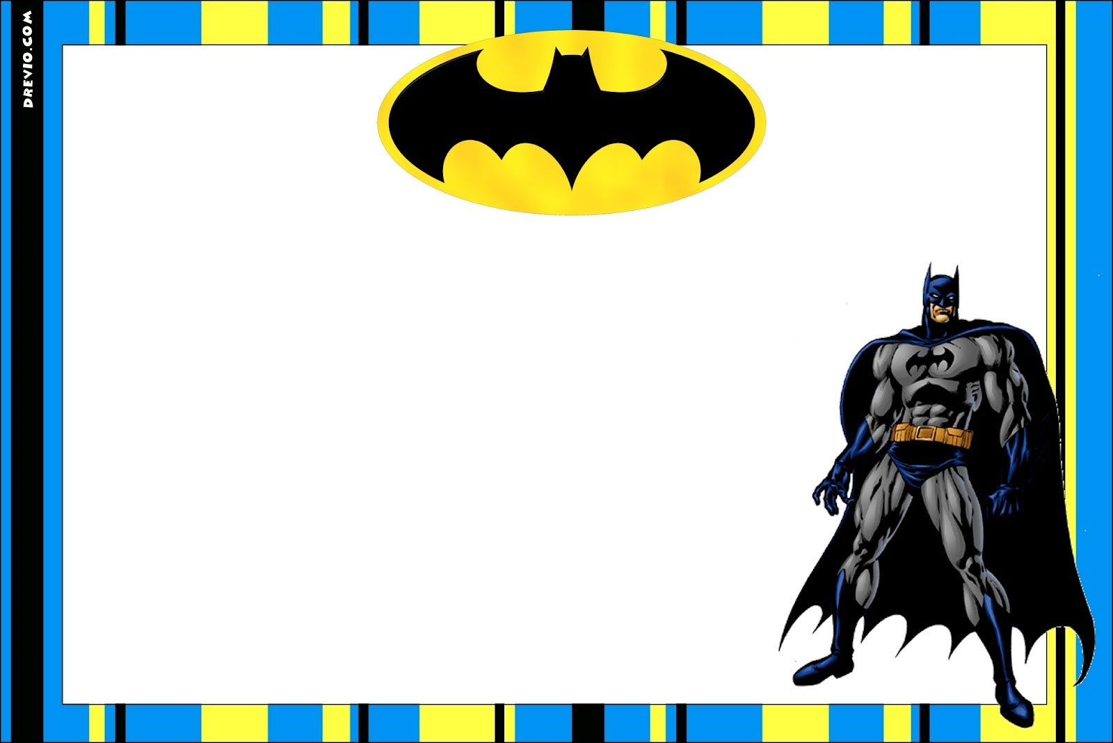 Batman Birthday Card Template