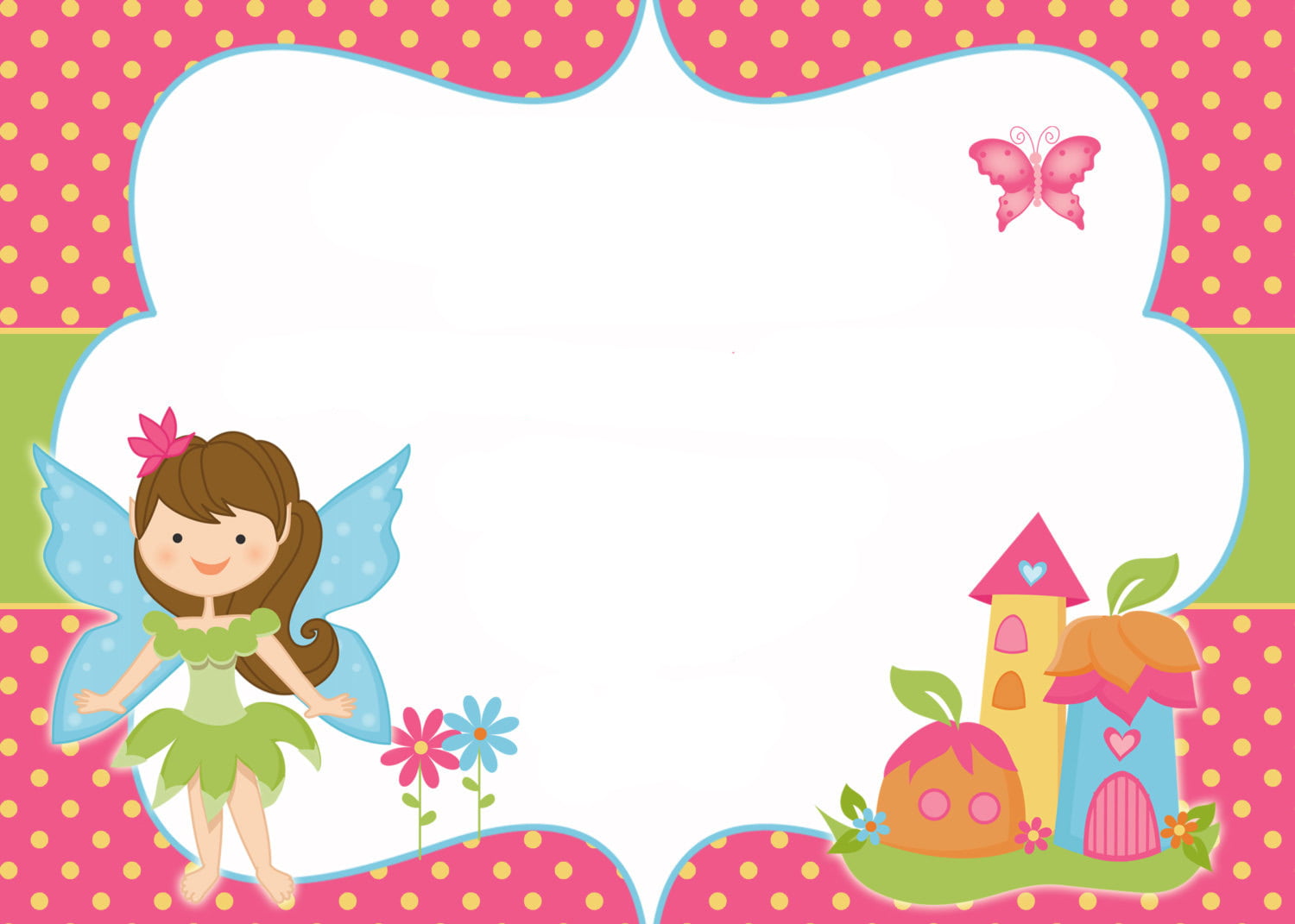 FREE Printable Fairy Birthday Invitation Template DREVIO