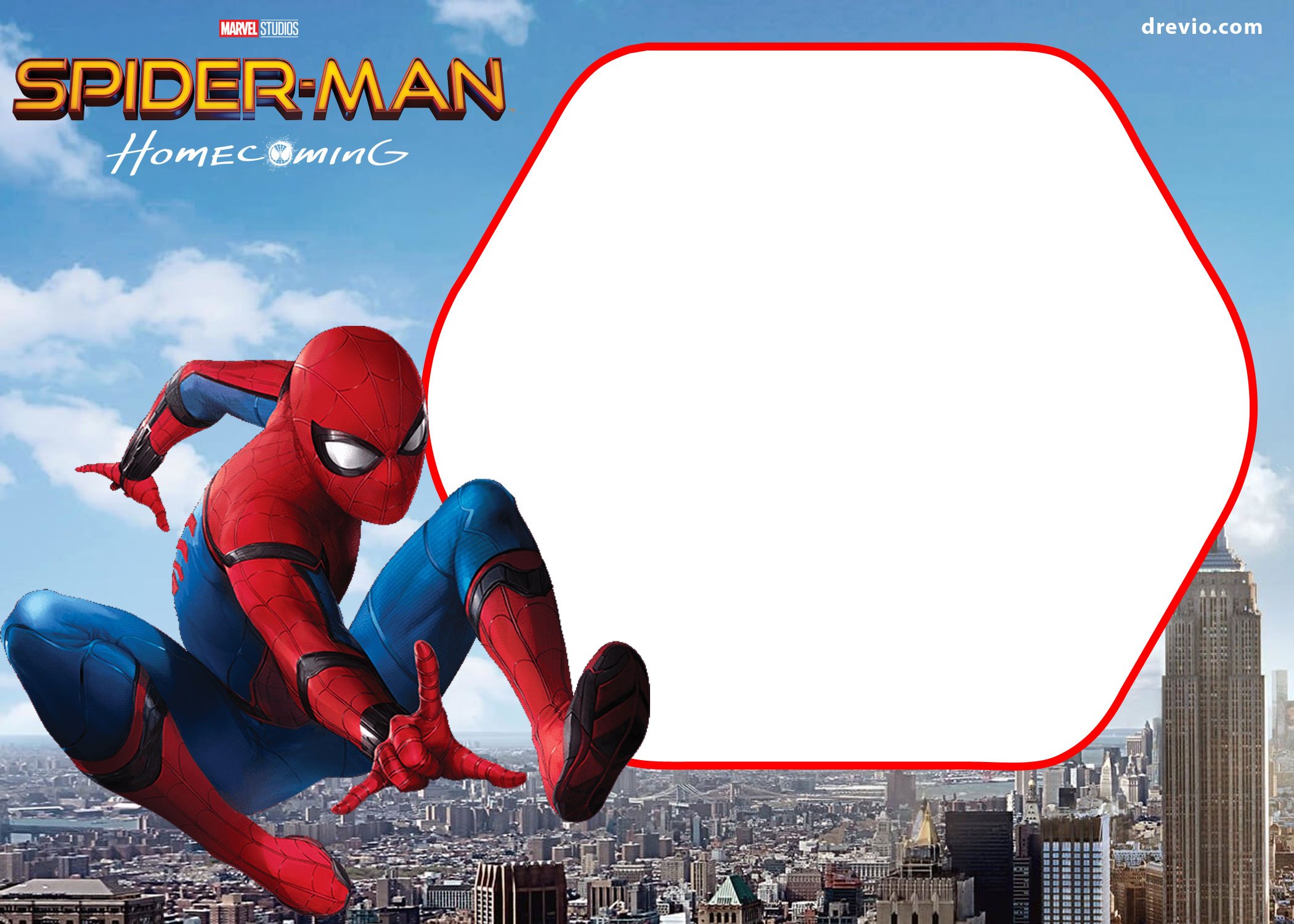 FREE Spiderman Homecoming Invitation Template | Download Hundreds FREE ...