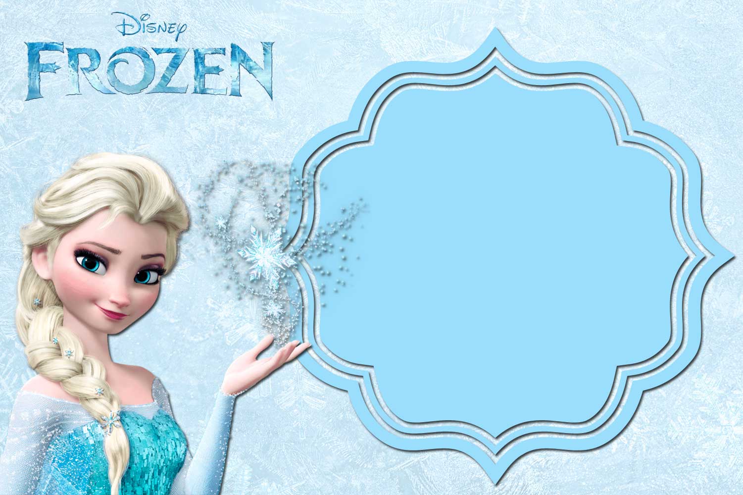 FREE Printable Frozen Anna and Elsa Invitation Templates Pertaining To Frozen Birthday Card Template