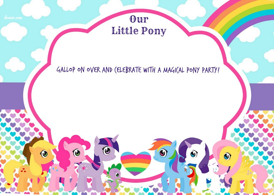 Sample My Little Pony Invitations Ideas 10