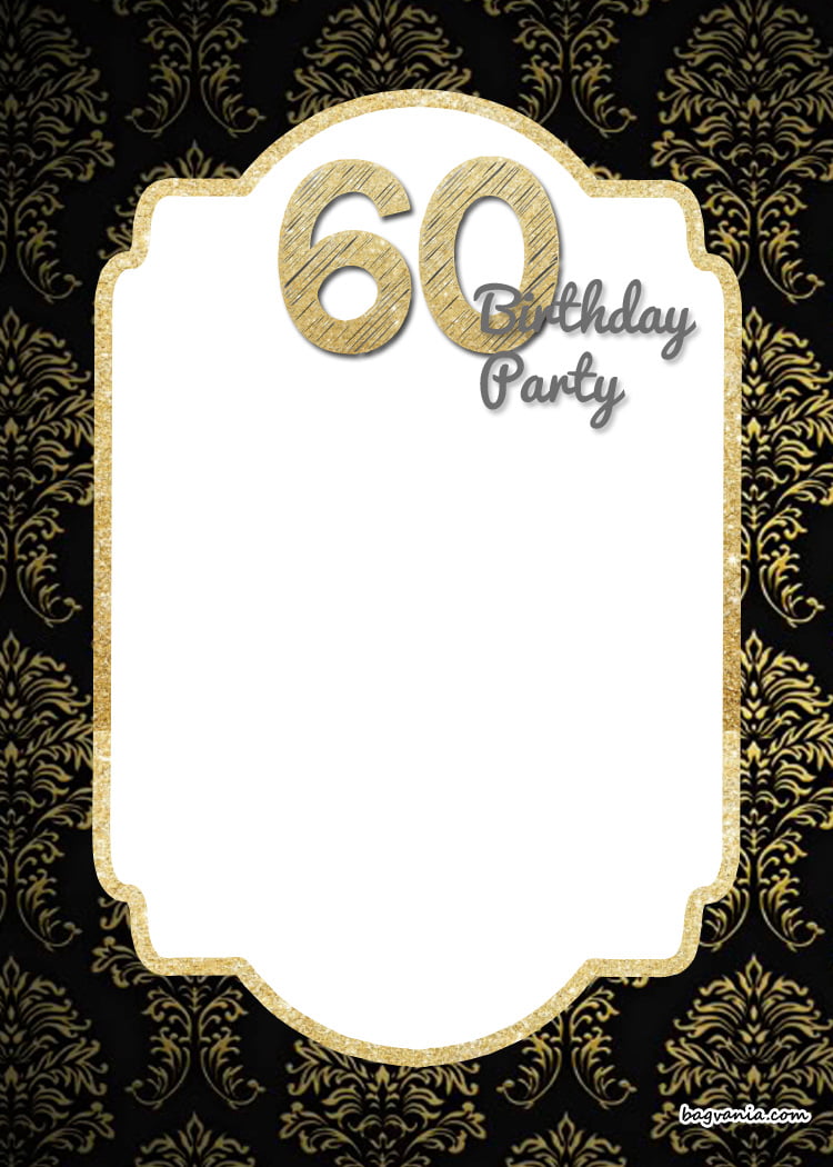 Free Printable 60th Birthday Invitation Templates