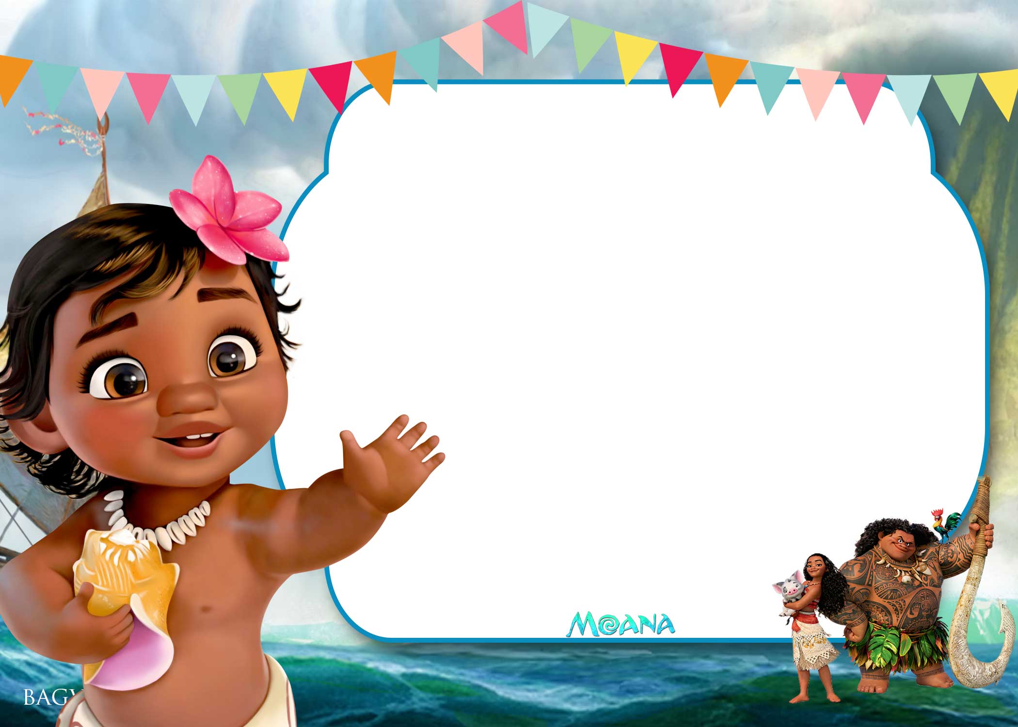free downloadable moana party invites