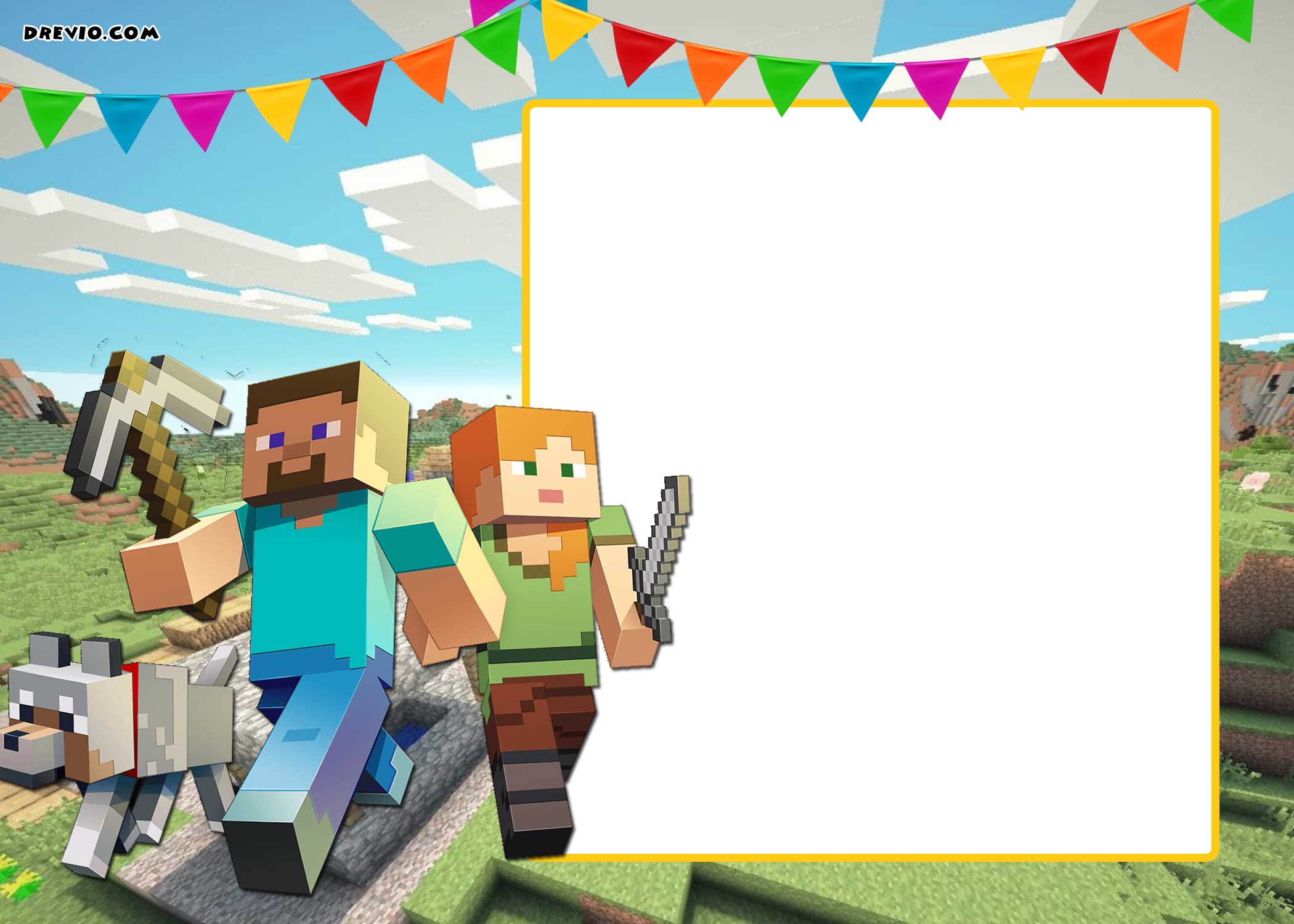 minecraft-party-invite-template