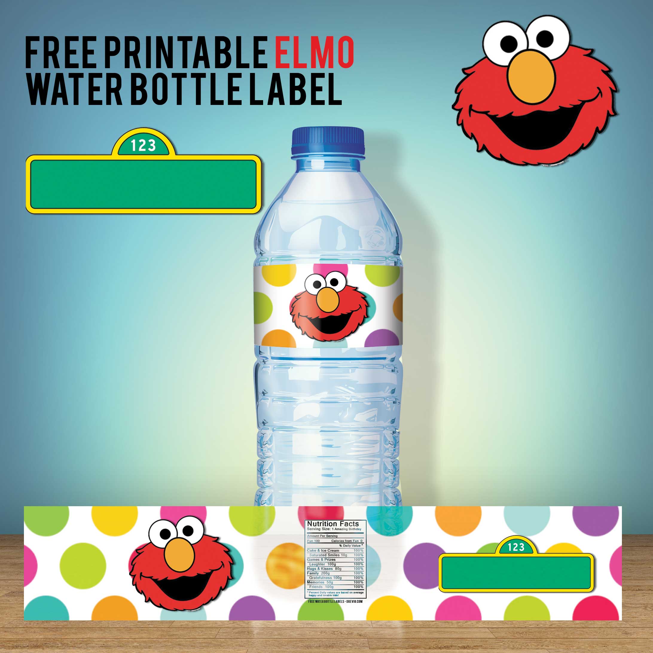 FREE Printable Sesame Street Water Bottle Labels – Our Best For Birthday Water Bottle Labels Template Free