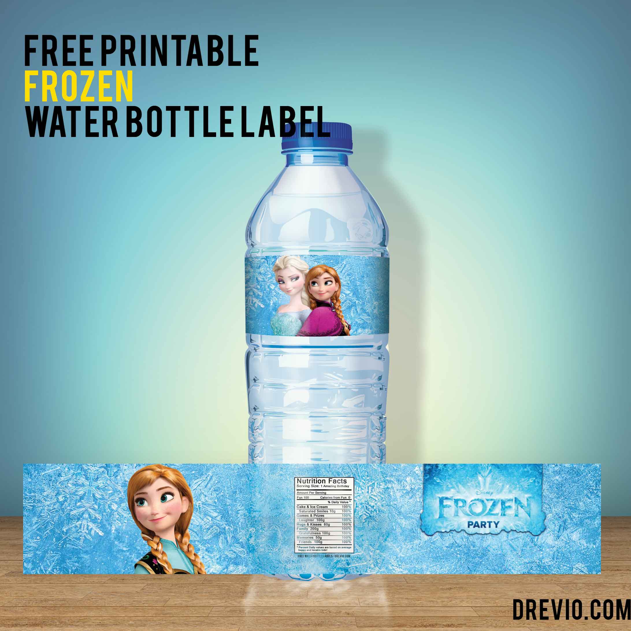 lunchbox 2x personalised DISNEY FROZEN name stickers kids water drinks bottle 