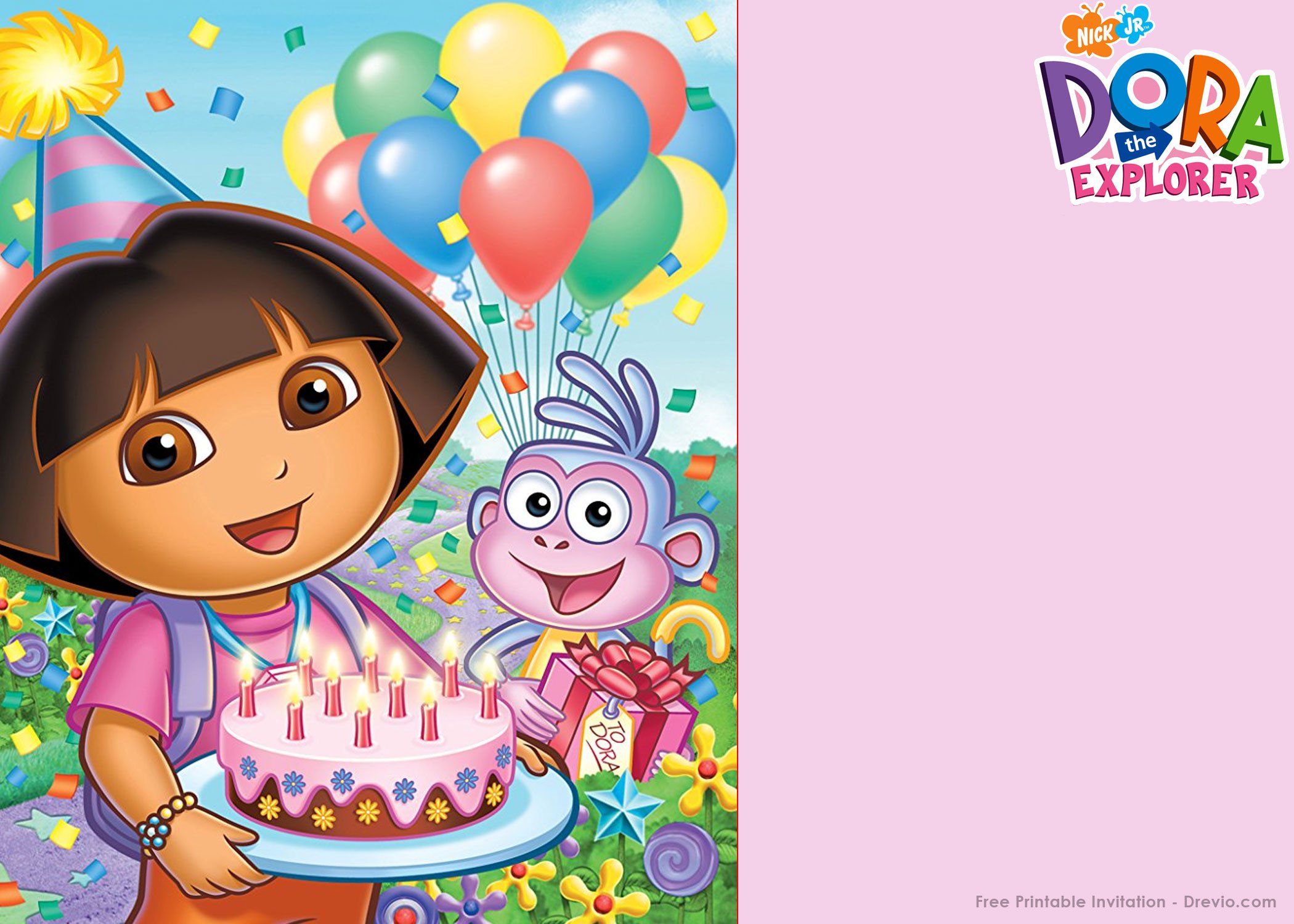 Culturatudela Dora Birthday Invitations Templates