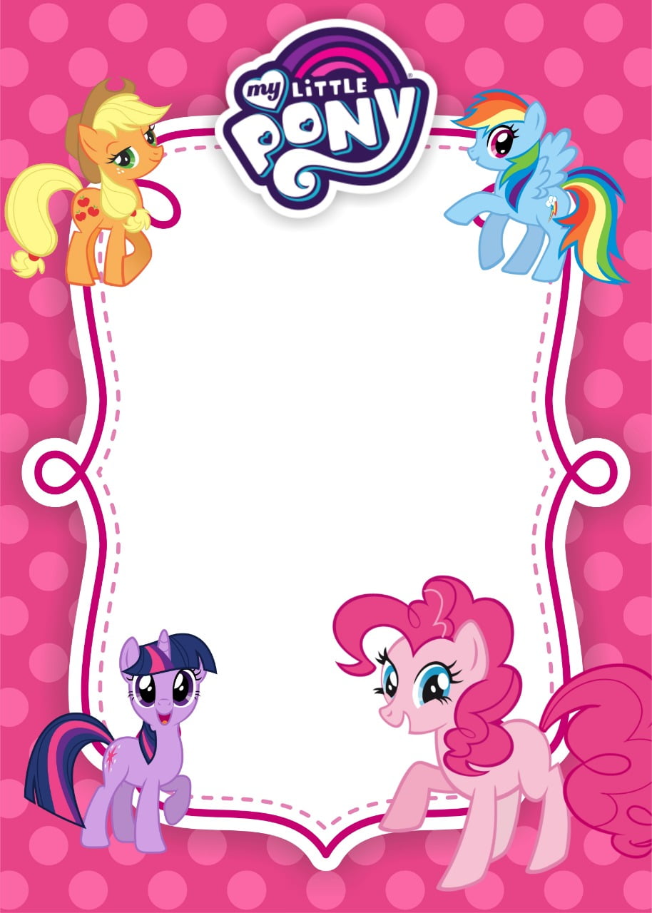 My Little Pony Birthday Party Invitation Template Free