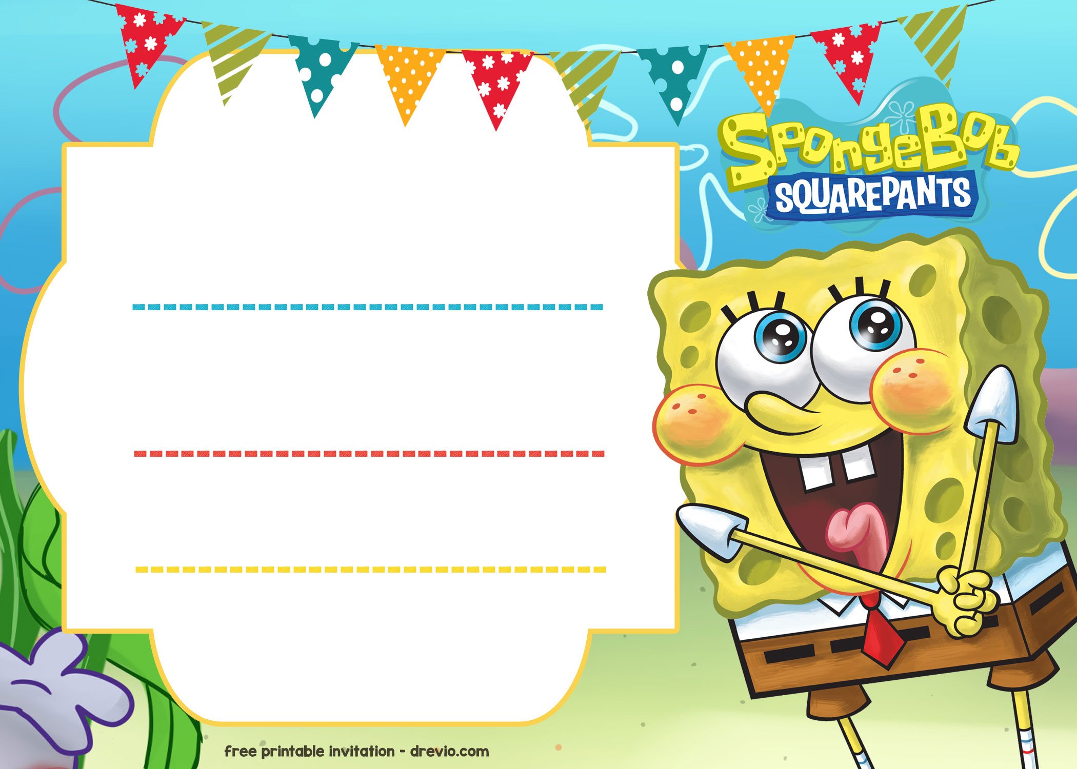 Free Spongebob Birthday Invitation Template Download Hundreds Free Printable Birthday Invitation Templates