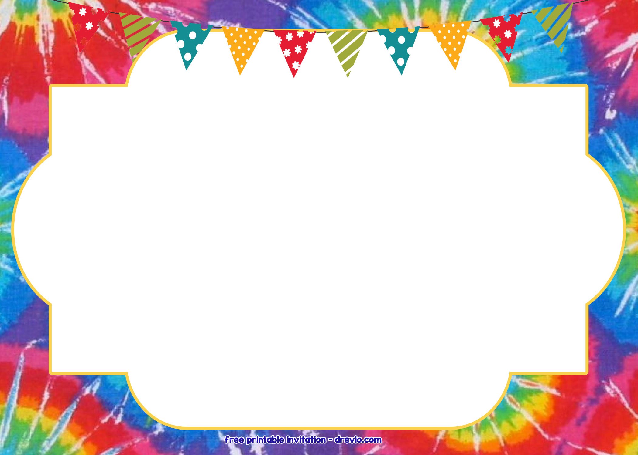 free tie dye invitation template download hundreds free printable birthday invitation templates