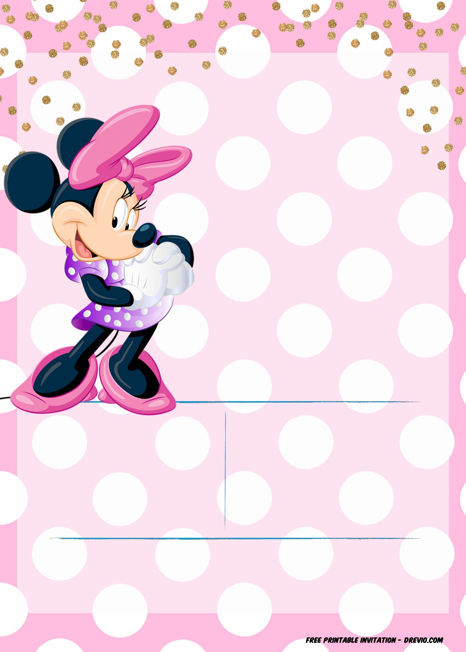 Minnie Mouse Invitation Template - Editable and FREE ...