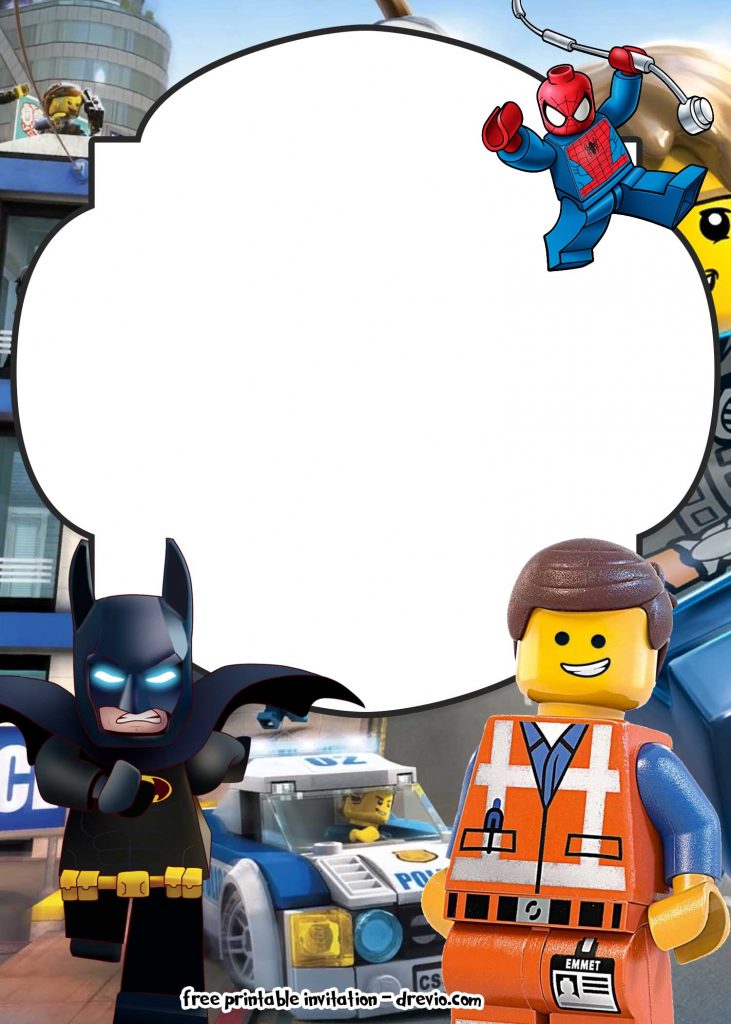 Lego Movie Birthday Invitations Templates Free