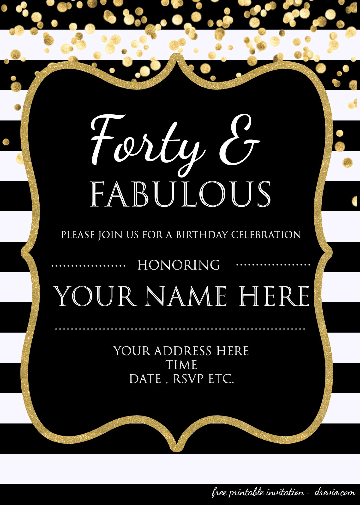 40th-birthday-invite-templates