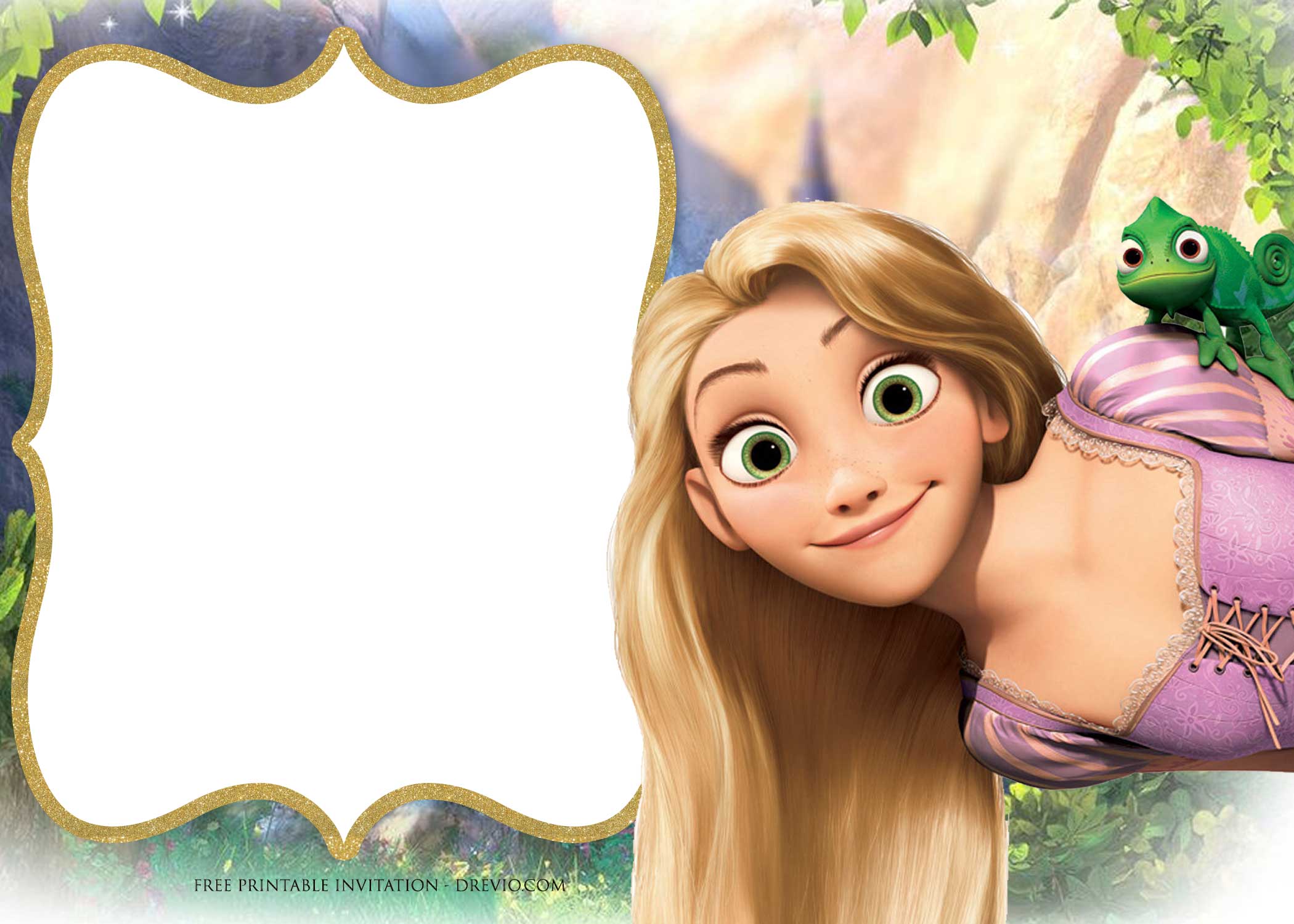 Tangled Invitations Template 3