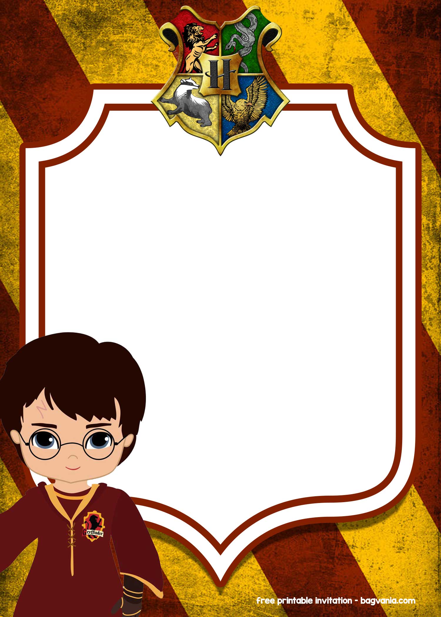 FREE Printable Harry Potter Invitation Templates  FREE 