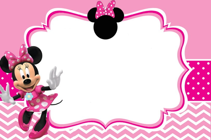 FREE Printable Minnie Mouse Pinky Birthday Invitation Template DREVIO