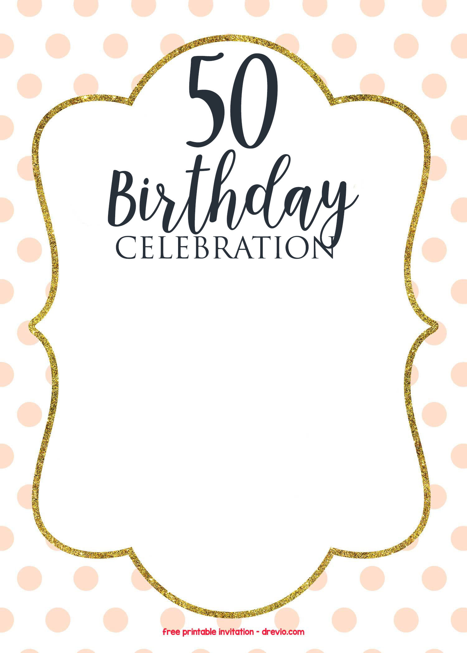 50th Birthday Invitation Template
