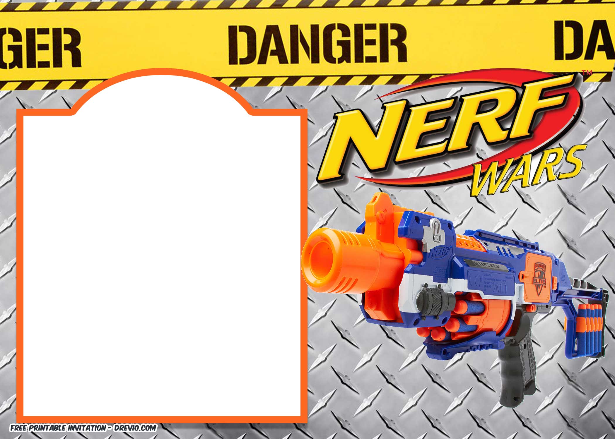 11 Nerf Gun Party Invitations Images US Invitation Template