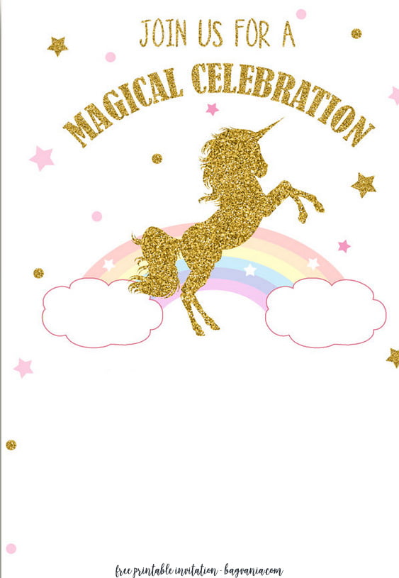 Unicorn Invitation Template Free