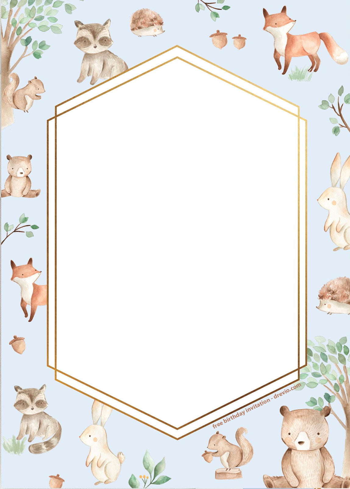 Blank Woodland Invitation Template