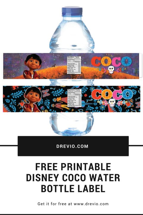 free disney coco water bottle label template download hundreds free printable birthday invitation templates
