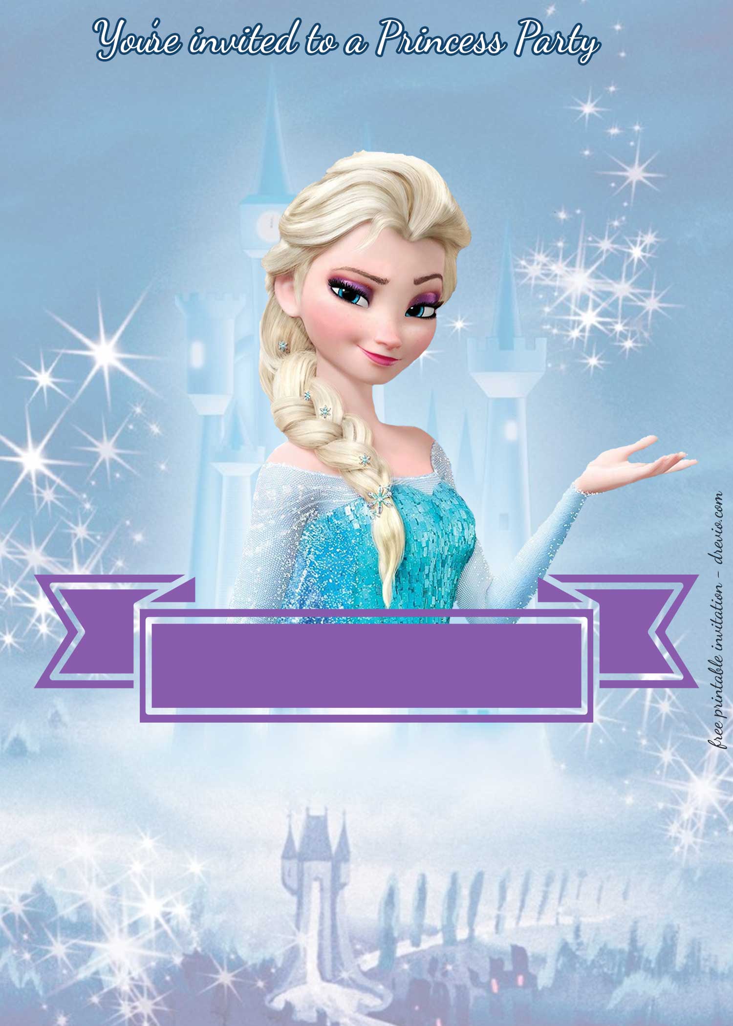 FREE-Princess-party-invitation—Princess-Elsa-Frozen-invitation-template