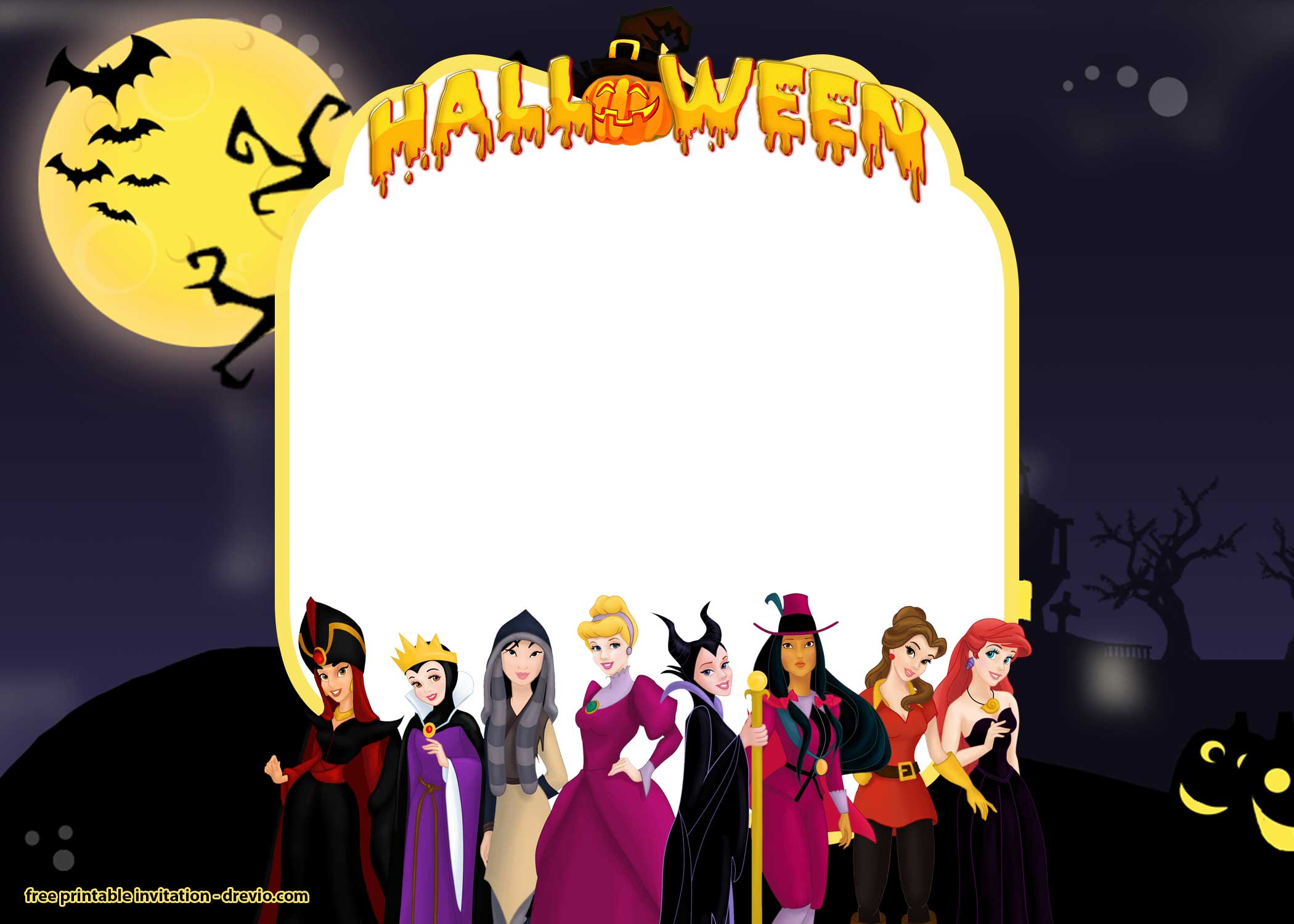 Free Halloween Party Invitation Template from www.drevio.com